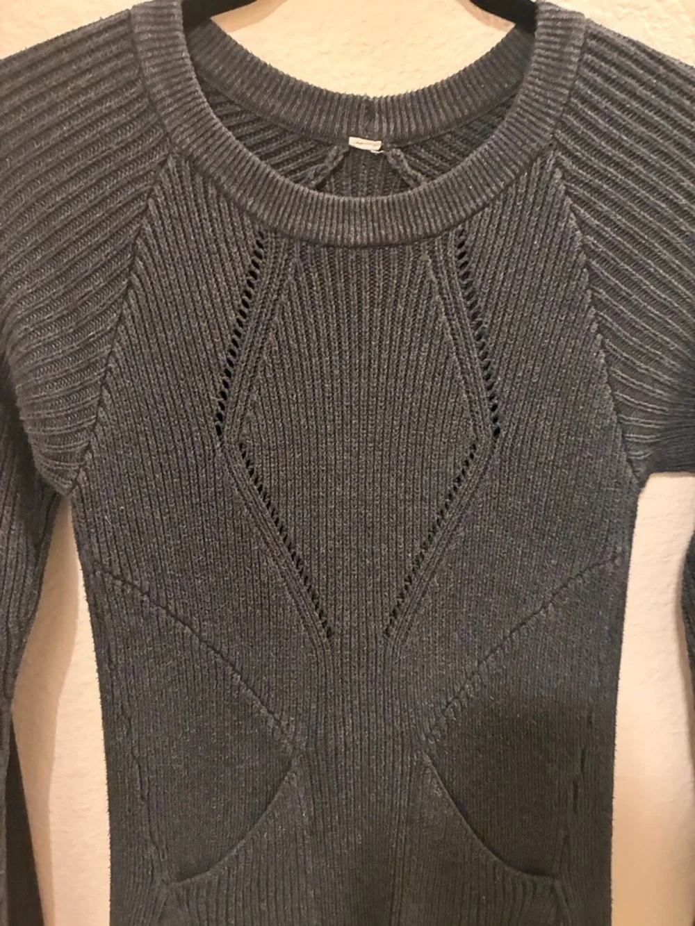 lululemon athletica Charcoal Ribbed Crew Sweater